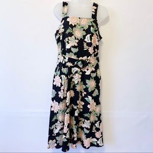 Who What Wear Linen Blend Floral Dress Small